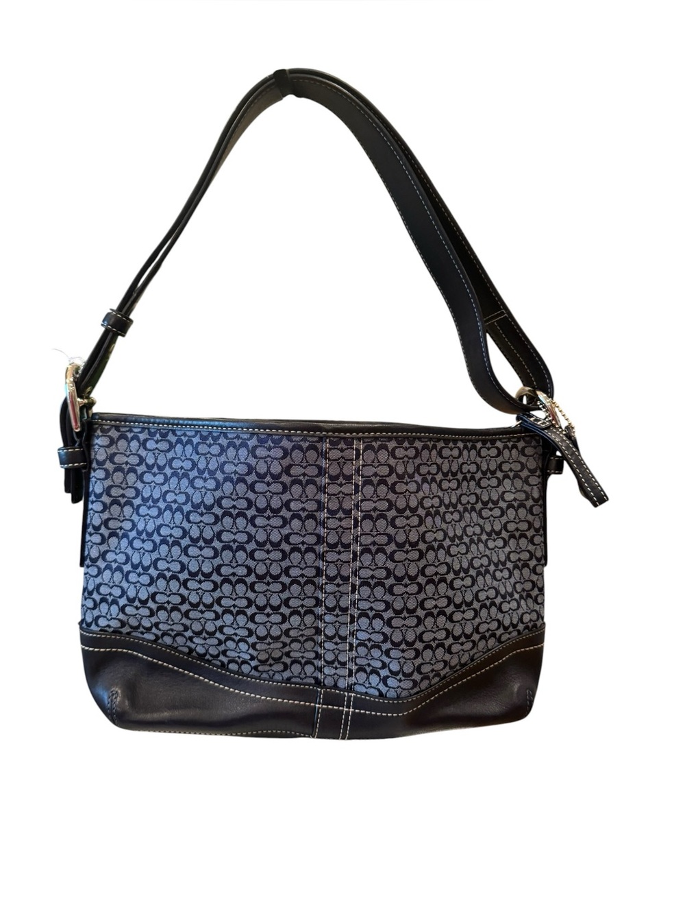 Coach Soho Signature Hobo - Navy/Light Blue - Like New 2010
